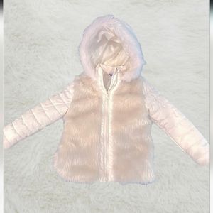 OK! Brand Cream Color Cozy Little Girls Coat